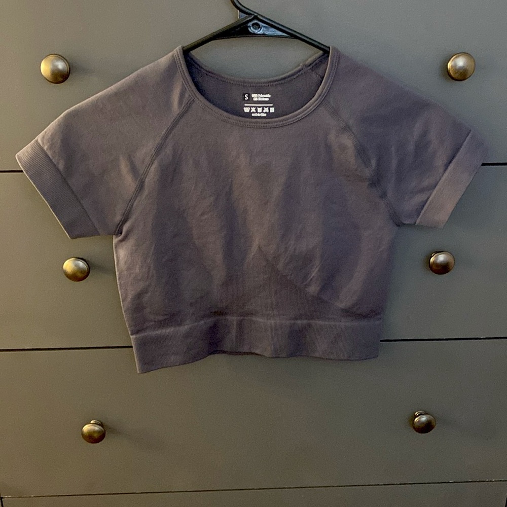 NWOT Shein XS Athletic Crop Top Ashy Purple